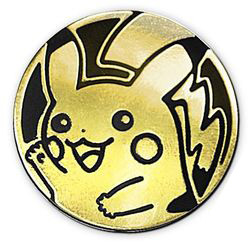 Details about  / Pikachu Pokemon Gold Waving Coin Token Trading Card Game Rare Official Gentune