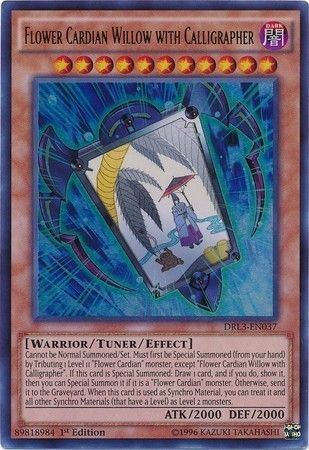 FLOWER CARDIAN WILLOW WITH CALLIGRAPHER - DRL3-EN037 1st - Ultra Yu-Gi-Oh