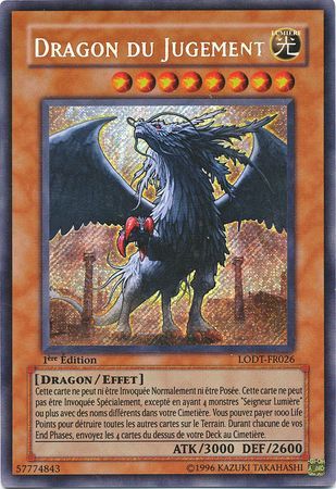 Dragon du Jugement LODT FR026 Secret Rare 1st Edition French Yugioh Cards Dragon du Jugement LODT FR026 Secret Rare 1st Edition French Yugioh Cards