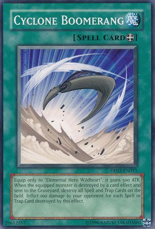 Cyclone Boomerang DP03 EN015 Common Unlimited Duelist Pack Jaden Yuki 2 Unlimited Singles Cyclone Boomerang DP03 EN015 Common Unlimited Duelist Pack Jaden Yuki 2 Unlimited Singles