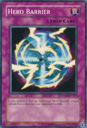 Hero Barrier DP03 EN027 Common Unlimited Duelist Pack Jaden Yuki 2 Unlimited Singles Hero Barrier DP03 EN027 Common Unlimited Duelist Pack Jaden Yuki 2 Unlimited Singles