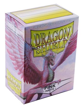 Dragon Shield Matte Pink 100ct Standard size Sleeves AT 11012 Sleeves Dragon Shield Matte Pink 100ct Standard size Sleeves AT 11012 Sleeves