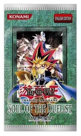 Yugioh  Unopened Soul of the Duelist Booster Pack Y06 Sealed and Unweighed 