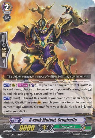 A rank Mutant Guragiraffa G TCB02 054 Common C G Technical Booster 2 The Genius Strategy Singles A rank Mutant Guragiraffa G TCB02 054 Common C G Technical Booster 2 The Genius Strategy Singles