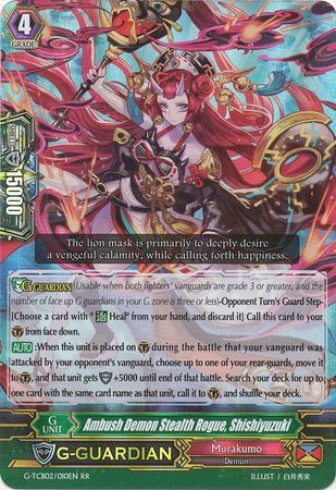 Ambush Demon Stealth Rogue Shishiyuzuki G TCB02 010 Double Rare RR Ambush Demon Stealth Rogue Shishiyuzuki G TCB02 010 Double Rare RR