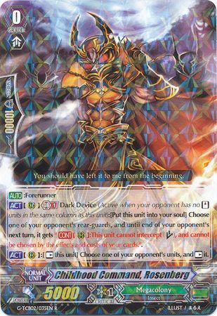 Childhood Command Rosenberg G TCB02 035 Rare R Childhood Command Rosenberg G TCB02 035 Rare R