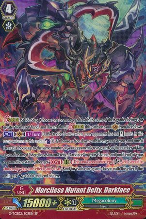 Merciless Mutant Deity Darkface G TCB02 S03 Special Parallel SP G Technical Booster 2 The Genius Strategy Singles Merciless Mutant Deity Darkface G TCB02 S03 Special Parallel SP G Technical Booster 2 The Genius Strategy Singles