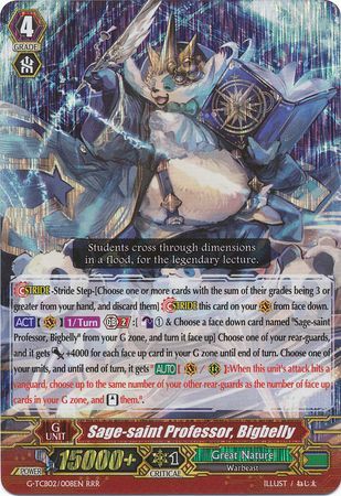 Sage saint Professor Bigbelly G TCB02 008 Triple Rare RRR Sage saint Professor Bigbelly G TCB02 008 Triple Rare RRR