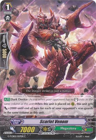 Scarlet Venom G TCB02 057 Common C G Technical Booster 2 The Genius Strategy Singles Scarlet Venom G TCB02 057 Common C G Technical Booster 2 The Genius Strategy Singles