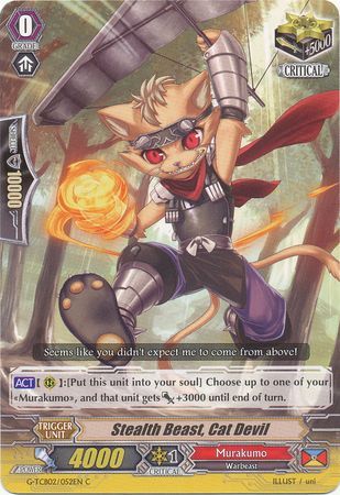 Stealth Beast Cat Devil G TCB02 052 Common C Stealth Beast Cat Devil G TCB02 052 Common C