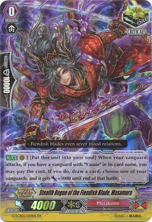 Stealth Rogue of the Fiendish Blade Masamura G TCB02 013 Double Rare RR Stealth Rogue of the Fiendish Blade Masamura G TCB02 013 Double Rare RR