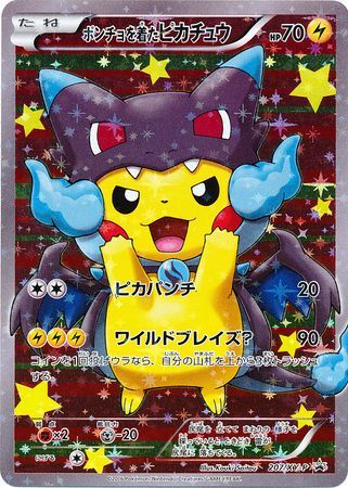 Poncho Wearing Pikachu M Charizard X Japanese 207xy P Full Art Promo