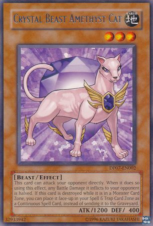 Crystal Beast Amethyst Cat DP07 EN002 Rare Unlimited Crystal Beast Amethyst Cat DP07 EN002 Rare Unlimited
