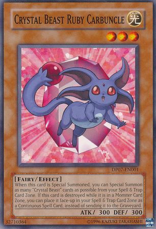 Crystal Beast Ruby Carbuncle DP07 EN001 Common Unlimited Duelist Pack Jesse Anderson DP07 Unlimited Singles Crystal Beast Ruby Carbuncle DP07 EN001 Common Unlimited Duelist Pack Jesse Anderson DP07 Unlimited Singles