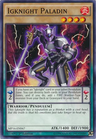 Igknight Paladin MP16 EN067 Common 1st Edition Yu Gi Oh 2016 Mega Tins 1st Edition Singles Igknight Paladin MP16 EN067 Common 1st Edition Yu Gi Oh 2016 Mega Tins 1st Edition Singles