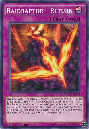 Raidraptor Return MP16 EN089 Common 1st Edition Raidraptor Return MP16 EN089 Common 1st Edition