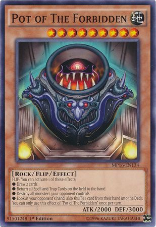Pot of The Forbidden MP16 EN134 Common 1st Edition Yu Gi Oh 2016 Mega Tins 1st Edition Singles Pot of The Forbidden MP16 EN134 Common 1st Edition Yu Gi Oh 2016 Mega Tins 1st Edition Singles