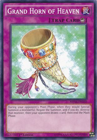 Grand Horn of Heaven MP16 EN160 Common 1st Edition Yu Gi Oh 2016 Mega Tins 1st Edition Singles Grand Horn of Heaven MP16 EN160 Common 1st Edition Yu Gi Oh 2016 Mega Tins 1st Edition Singles