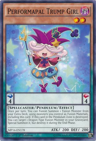 Performapal Trump Girl MP16 EN178 Common 1st Edition Yu Gi Oh 2016 Mega Tins 1st Edition Singles Performapal Trump Girl MP16 EN178 Common 1st Edition Yu Gi Oh 2016 Mega Tins 1st Edition Singles