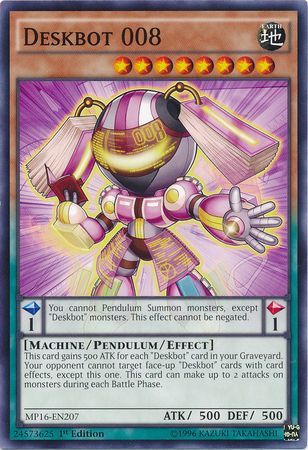 Deskbot 008 MP16 EN207 Common 1st Edition Yu Gi Oh 2016 Mega Tins 1st Edition Singles Deskbot 008 MP16 EN207 Common 1st Edition Yu Gi Oh 2016 Mega Tins 1st Edition Singles