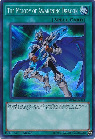 The Melody of Awakening Dragon MP16 EN041 Super Rare 1st Edition The Melody of Awakening Dragon MP16 EN041 Super Rare 1st Edition