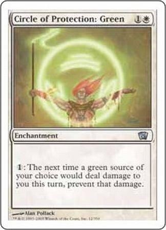Circle of Protection Green MTG 8th Edition Singles Circle of Protection Green MTG 8th Edition Singles