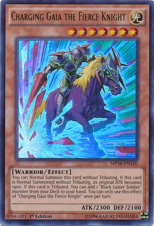 Charging Gaia the Fierce Knight MP16 EN120 Ultra Rare 1st Edition Charging Gaia the Fierce Knight MP16 EN120 Ultra Rare 1st Edition