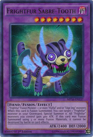 Frightfur Sabre Tooth MP16 EN137 Ultra Rare 1st Edition Frightfur Sabre Tooth MP16 EN137 Ultra Rare 1st Edition