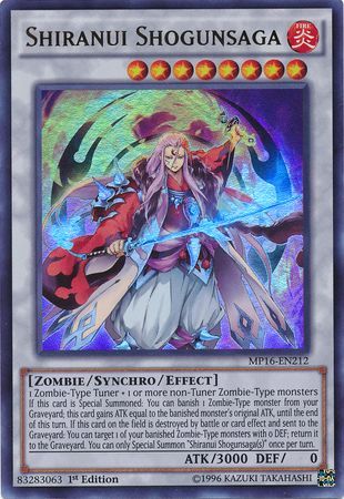 Shiranui Shogunsaga MP16 EN212 Ultra Rare 1st Edition Yu Gi Oh 2016 Mega Tins 1st Edition Singles Shiranui Shogunsaga MP16 EN212 Ultra Rare 1st Edition Yu Gi Oh 2016 Mega Tins 1st Edition Singles