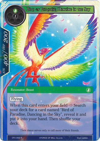 Bird of Paradise Dancing in the Sky CFC 052 Rare Force of Will Curse of the Frozen Casket Singles Bird of Paradise Dancing in the Sky CFC 052 Rare Force of Will Curse of the Frozen Casket Singles