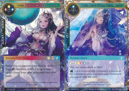 Lumia Sealed in the Frozen Casket Lumia Saint of World Awakening CFC 043 SR Force of Will Curse of the Frozen Casket Singles Lumia Sealed in the Frozen Casket Lumia Saint of World Awakening CFC 043 SR Force of Will Curse of the Frozen Casket Singles