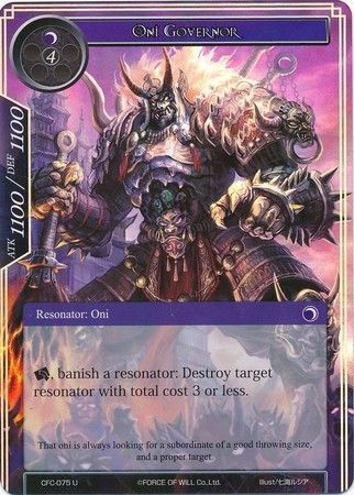 Oni Governor CFC 075 Uncommon Force of Will Curse of the Frozen Casket Singles Oni Governor CFC 075 Uncommon Force of Will Curse of the Frozen Casket Singles