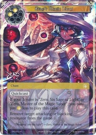Zero s Magic Light CFC 017 Rare Foil Zero s Magic Light CFC 017 Rare Foil
