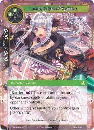 Aria Friendly Vampire SDL4 001 Super Rare Force of Will Lapis Cluster Starter Decks Singles Aria Friendly Vampire SDL4 001 Super Rare Force of Will Lapis Cluster Starter Decks Singles