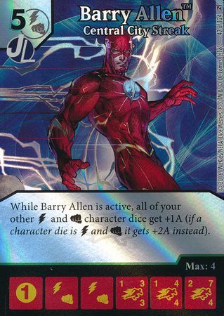 Barry Allen Central City Streak Foil 42 124 Uncommon DC Dice Masters Green Arrow and The Flash Foil Singles Barry Allen Central City Streak Foil 42 124 Uncommon DC Dice Masters Green Arrow and The Flash Foil Singles