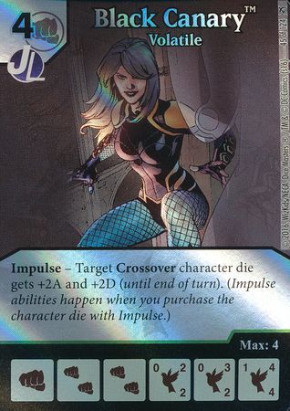 Black Canary Volatile Foil 45 124 Uncommon DC Dice Masters Green Arrow and The Flash Foil Singles Black Canary Volatile Foil 45 124 Uncommon DC Dice Masters Green Arrow and The Flash Foil Singles