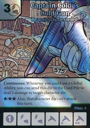 Captain Cold s Cold Gun Beautifully Designed Foil 47 124 Uncommon DC Dice Masters Green Arrow and The Flash Foil Singles Captain Cold s Cold Gun Beautifully Designed Foil 47 124 Uncommon DC Dice Masters Green Arrow and The Flash Foil Singles