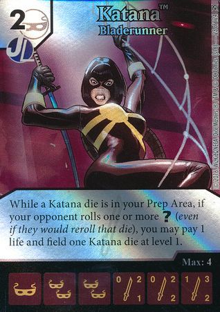 Katana Bladerunner Foil 23 124 Common DC Dice Masters Green Arrow and The Flash Foil Singles Katana Bladerunner Foil 23 124 Common DC Dice Masters Green Arrow and The Flash Foil Singles