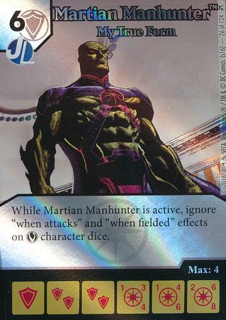 Martian Manhunter My True Form Foil 26 124 Common DC Dice Masters Green Arrow and The Flash Foil Singles Martian Manhunter My True Form Foil 26 124 Common DC Dice Masters Green Arrow and The Flash Foil Singles