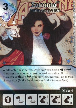 Zatanna Main Attraction Foil 40 124 Common DC Dice Masters Green Arrow and The Flash Foil Singles Zatanna Main Attraction Foil 40 124 Common DC Dice Masters Green Arrow and The Flash Foil Singles