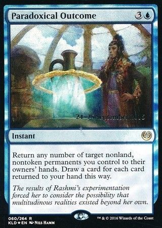 Paradoxical Outcome 060 264 KLD Pre Release Foil Promo Magic The Gathering Promo Cards Paradoxical Outcome 060 264 KLD Pre Release Foil Promo Magic The Gathering Promo Cards