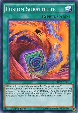 Fusion Substitute LDK2 ENK31 Common 1st Edition Legendary Decks II Kaiba Fusion Substitute LDK2 ENK31 Common 1st Edition Legendary Decks II Kaiba