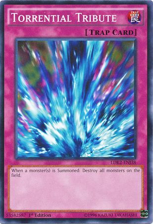 Torrential Tribute LDK2 ENJ38 Common 1st Edition Legendary Decks II Joey Torrential Tribute LDK2 ENJ38 Common 1st Edition Legendary Decks II Joey
