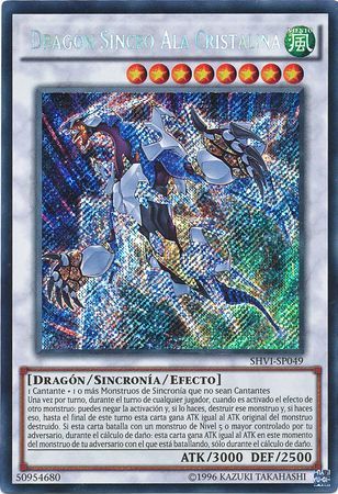 Dragon Sincro Ala Cristalina SHVI SP049 Secret Rare Unlimited Spanish Yugioh Cards Dragon Sincro Ala Cristalina SHVI SP049 Secret Rare Unlimited Spanish Yugioh Cards