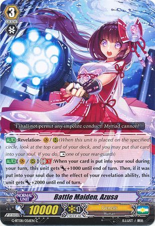 Battle Maiden Azusa G BT08 056EN Common C Battle Maiden Azusa G BT08 056EN Common C
