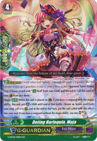 Doting Harlequin Maja G BT08 018EN Double Rare RR G Booster Set 8 Absolute Judgment Singles Doting Harlequin Maja G BT08 018EN Double Rare RR G Booster Set 8 Absolute Judgment Singles