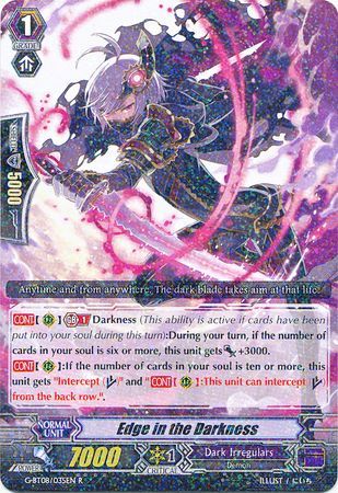 Edge in the Darkness G BT08 035EN Rare R Edge in the Darkness G BT08 035EN Rare R