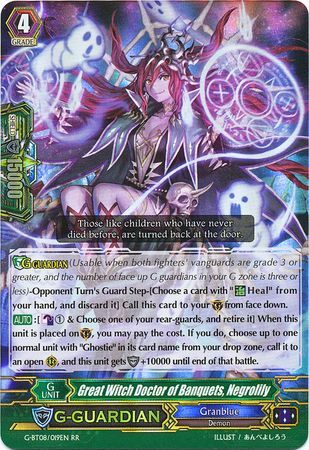 Great Witch Doctor of Banquets Negrolily G BT08 019EN Double Rare RR Great Witch Doctor of Banquets Negrolily G BT08 019EN Double Rare RR