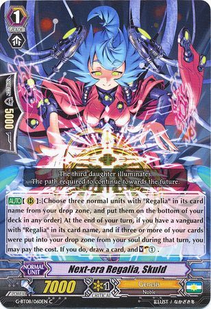 Next era Regalia Skuld G BT08 060EN Common C Next era Regalia Skuld G BT08 060EN Common C