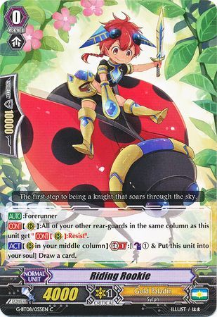 Riding Rookie G BT08 055EN Common C G Booster Set 8 Absolute Judgment Singles Riding Rookie G BT08 055EN Common C G Booster Set 8 Absolute Judgment Singles